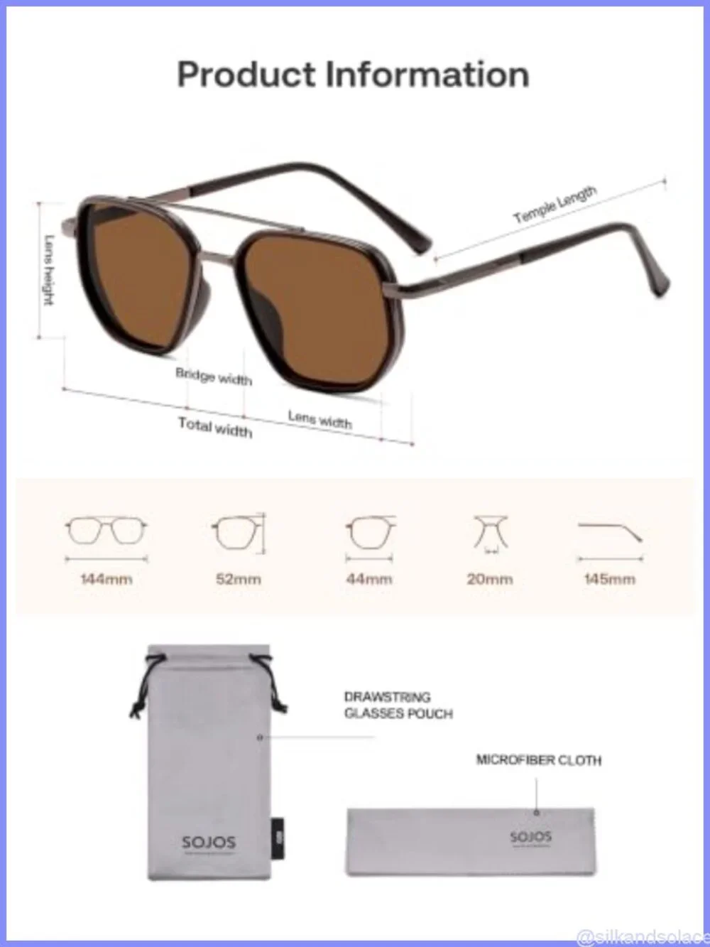 Polarized Aviator Sunglasses UV Protection Lightweight Durable Outdoor
